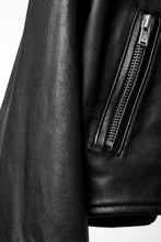画像をギャラリービューアに読み込む, A LEATHER Short Motor Jacket / LUXE COWHIDE (BLACK)