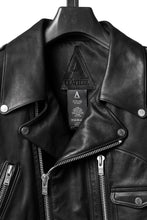 画像をギャラリービューアに読み込む, A LEATHER Short Motor Jacket / LUXE COWHIDE (BLACK)