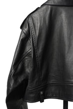 画像をギャラリービューアに読み込む, A LEATHER Short Motor Jacket / LUXE COWHIDE (BLACK)