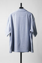 Load image into Gallery viewer, Juun.J Blended Cotton Open Collar Short Sleeve Shirt (BLUE)