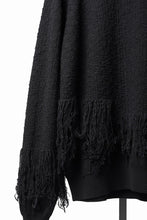 Load image into Gallery viewer, Y-3 Yohji Yamamoto KNITTED 3 STRIPES FRINGY SWEATER (BLACK)