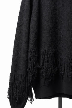 Load image into Gallery viewer, Y-3 Yohji Yamamoto KNITTED 3 STRIPES FRINGY SWEATER (BLACK)
