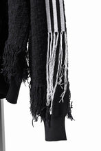 Load image into Gallery viewer, Y-3 Yohji Yamamoto KNITTED 3 STRIPES FRINGY SWEATER (BLACK)