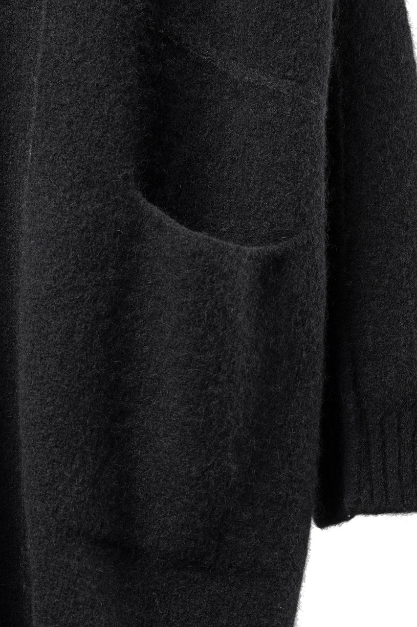 画像をギャラリービューアに読み込む, ISABEL BENENATO Yak Hooded Coat and Outer Seams Detail (BLACK)