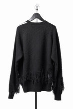 Load image into Gallery viewer, Y-3 Yohji Yamamoto KNITTED 3 STRIPES FRINGY SWEATER (BLACK)