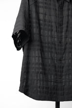 Load image into Gallery viewer, Juun.J Slab Check Full Button Short Sleeve Shirt (BLACK)