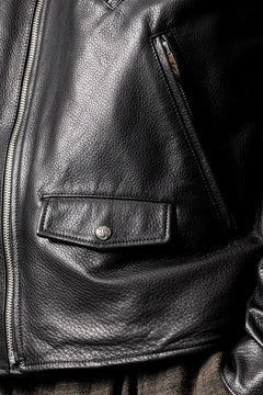 画像をギャラリービューアに読み込む, PORTER CLASSIC PC RIDERS JACKET W / LOVE &amp; PEACE SILVER (BLACK)