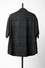 Load image into Gallery viewer, Juun.J Slab Check Full Button Short Sleeve Shirt (BLACK)