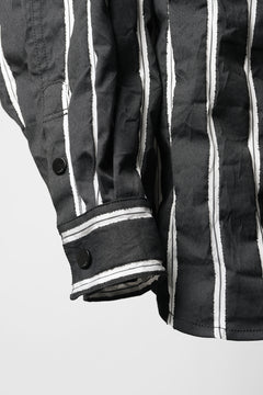 画像をギャラリービューアに読み込む, Juun.J Damage Stripe Max Fit Shirt (BLACK)