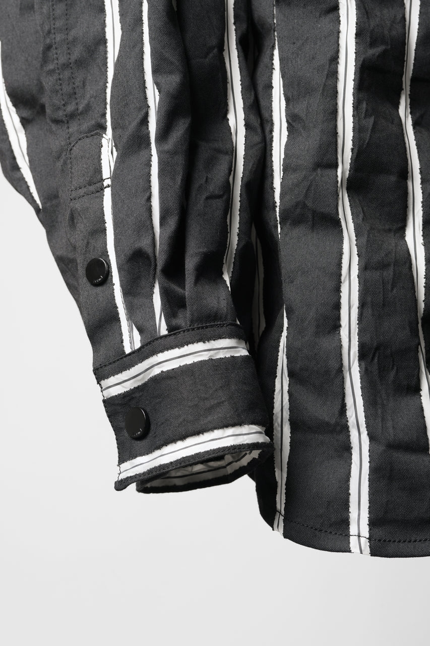 画像をギャラリービューアに読み込む, Juun.J Damage Stripe Max Fit Shirt (BLACK)