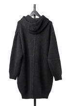 画像をギャラリービューアに読み込む, ISABEL BENENATO Yak Hooded Coat and Outer Seams Detail (BLACK)