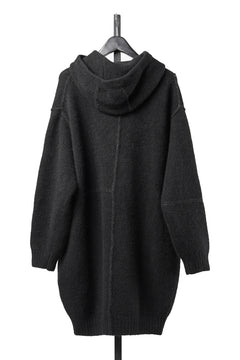 画像をギャラリービューアに読み込む, ISABEL BENENATO Yak Hooded Coat and Outer Seams Detail (BLACK)