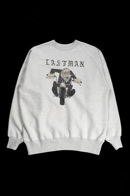 LASTMAN PRINTED CREW NECK -EASY RIDER- (OATMEAL)