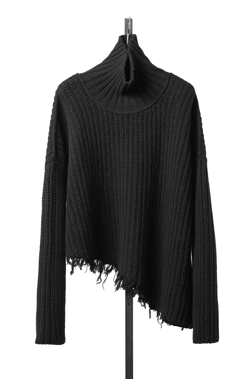 ISABEL BENENATO Wool Turtle-Neck Sweater width A Relaxed Fit and