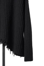 画像をギャラリービューアに読み込む, ISABEL BENENATO Wool Turtle-Neck Sweater width A Relaxed Fit and Asymmetrical Fringed Hem (BLACK)