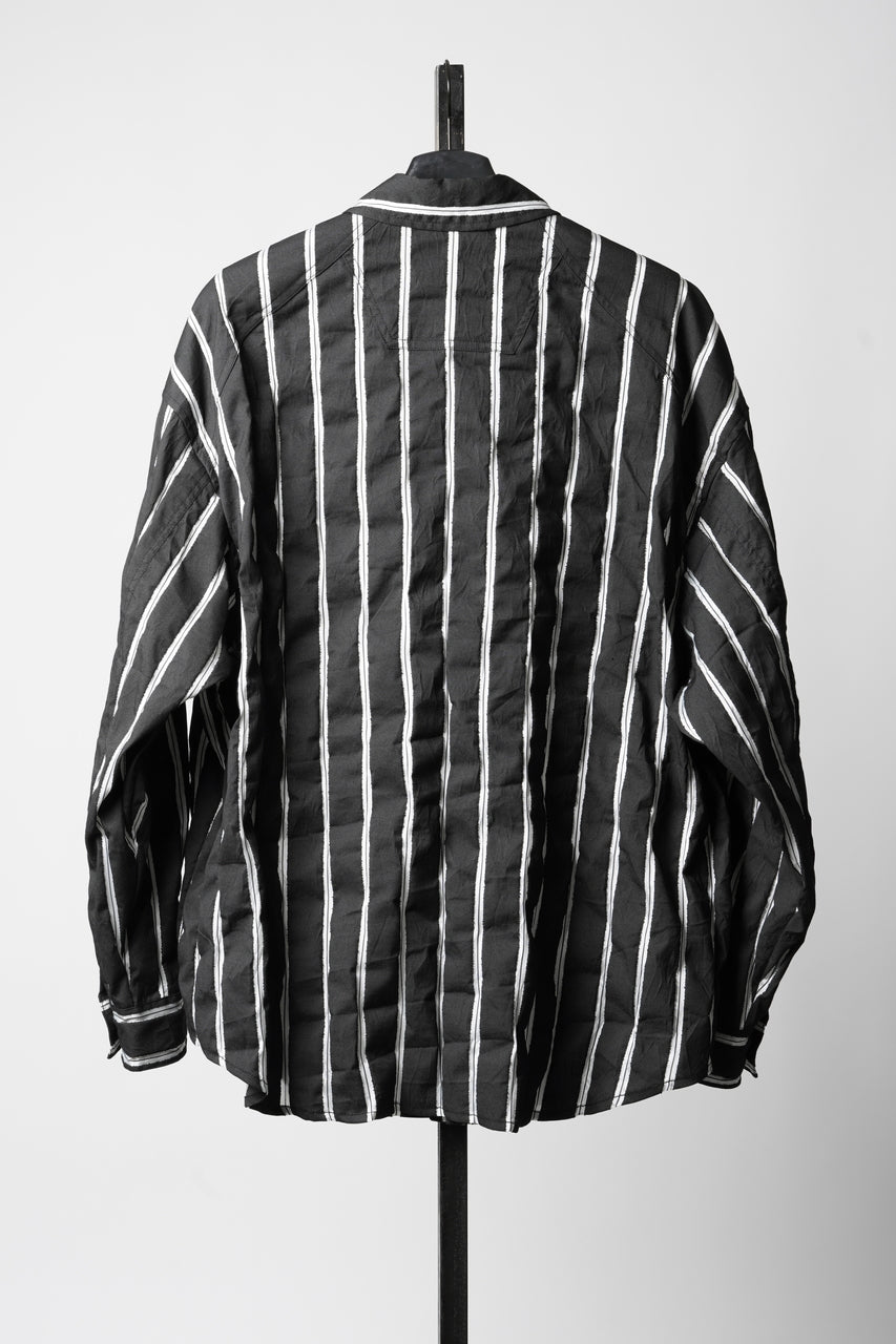 画像をギャラリービューアに読み込む, Juun.J Damage Stripe Max Fit Shirt (BLACK)