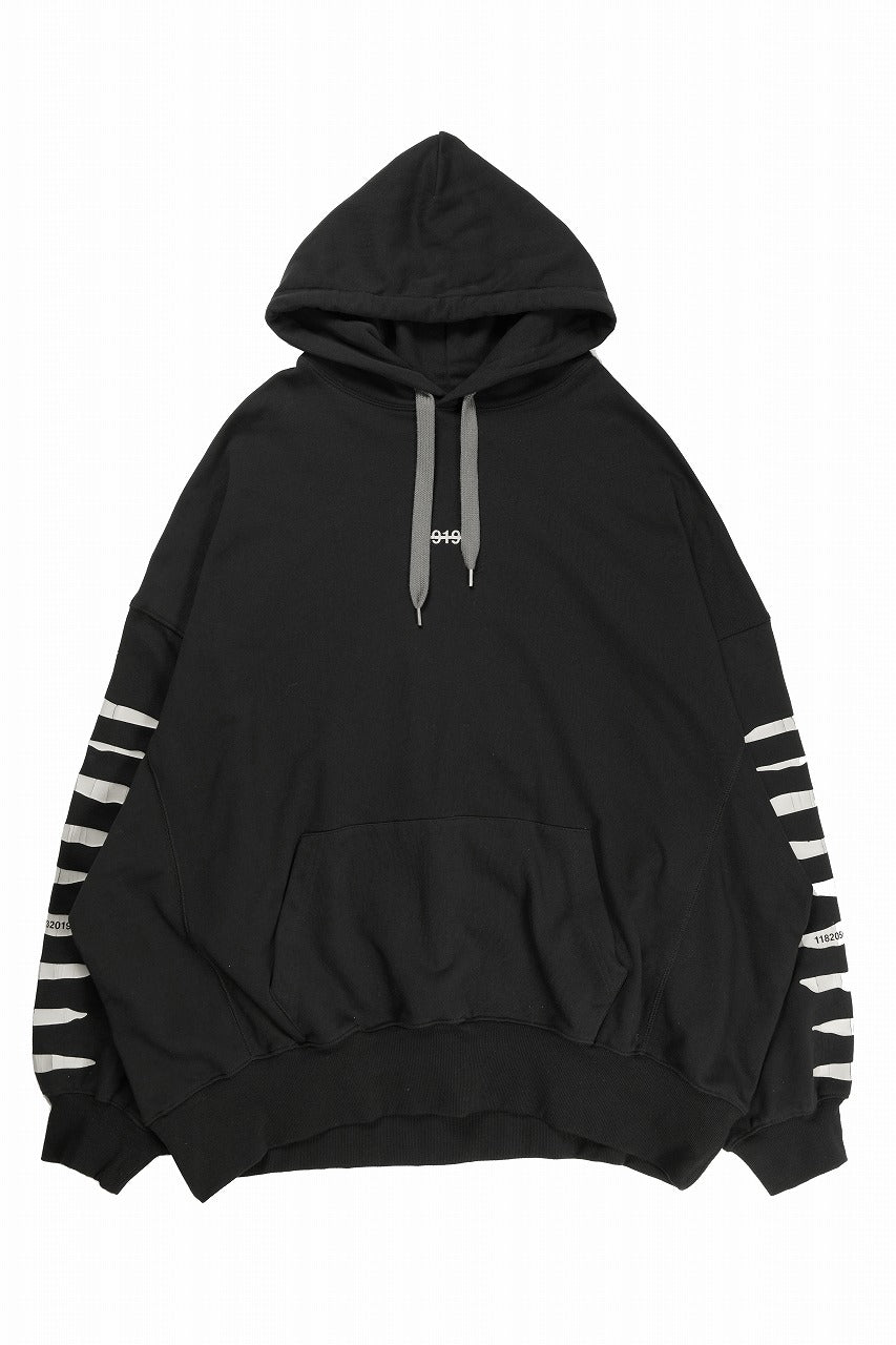 画像をギャラリービューアに読み込む, A.F ARTEFACT JUMBO SWEAT HOODIE / PRINT TYPE-B (BLACK)