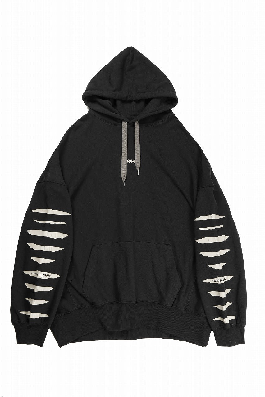 画像をギャラリービューアに読み込む, A.F ARTEFACT JUMBO SWEAT HOODIE / PRINT TYPE-B (BLACK)