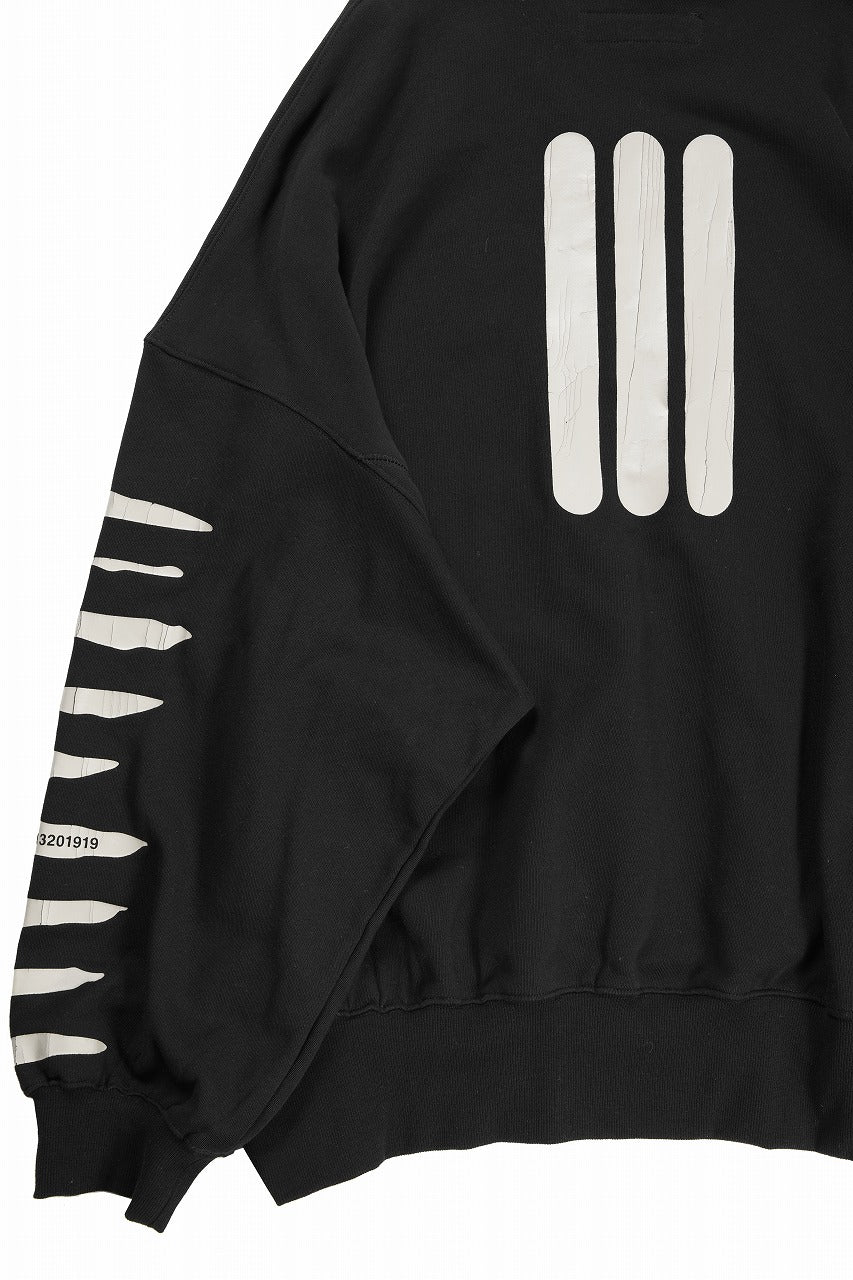 画像をギャラリービューアに読み込む, A.F ARTEFACT JUMBO SWEAT HOODIE / PRINT TYPE-B (BLACK)