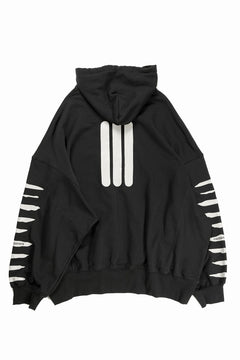画像をギャラリービューアに読み込む, A.F ARTEFACT JUMBO SWEAT HOODIE / PRINT TYPE-B (BLACK)