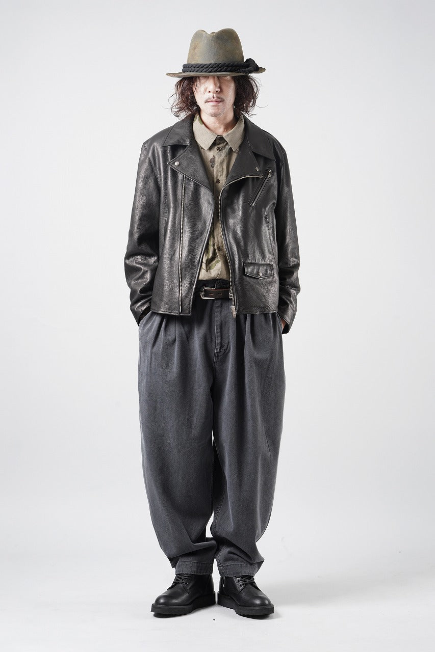 画像をギャラリービューアに読み込む, PORTER CLASSIC PC RIDERS JACKET W / LOVE &amp; PEACE SILVER (BLACK)