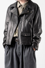 画像をギャラリービューアに読み込む, PORTER CLASSIC PC RIDERS JACKET W / LOVE &amp; PEACE SILVER (BLACK)