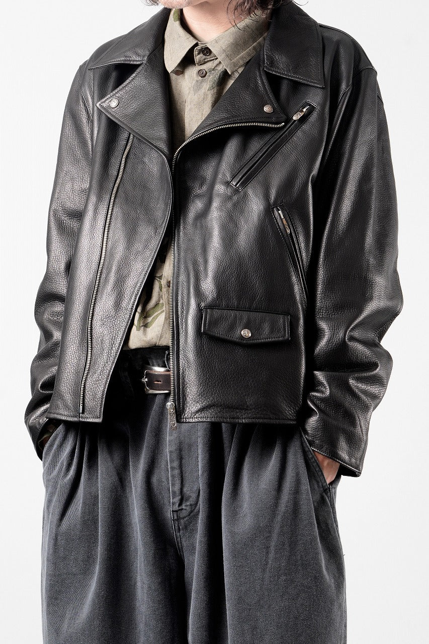 画像をギャラリービューアに読み込む, PORTER CLASSIC PC RIDERS JACKET W / LOVE &amp; PEACE SILVER (BLACK)