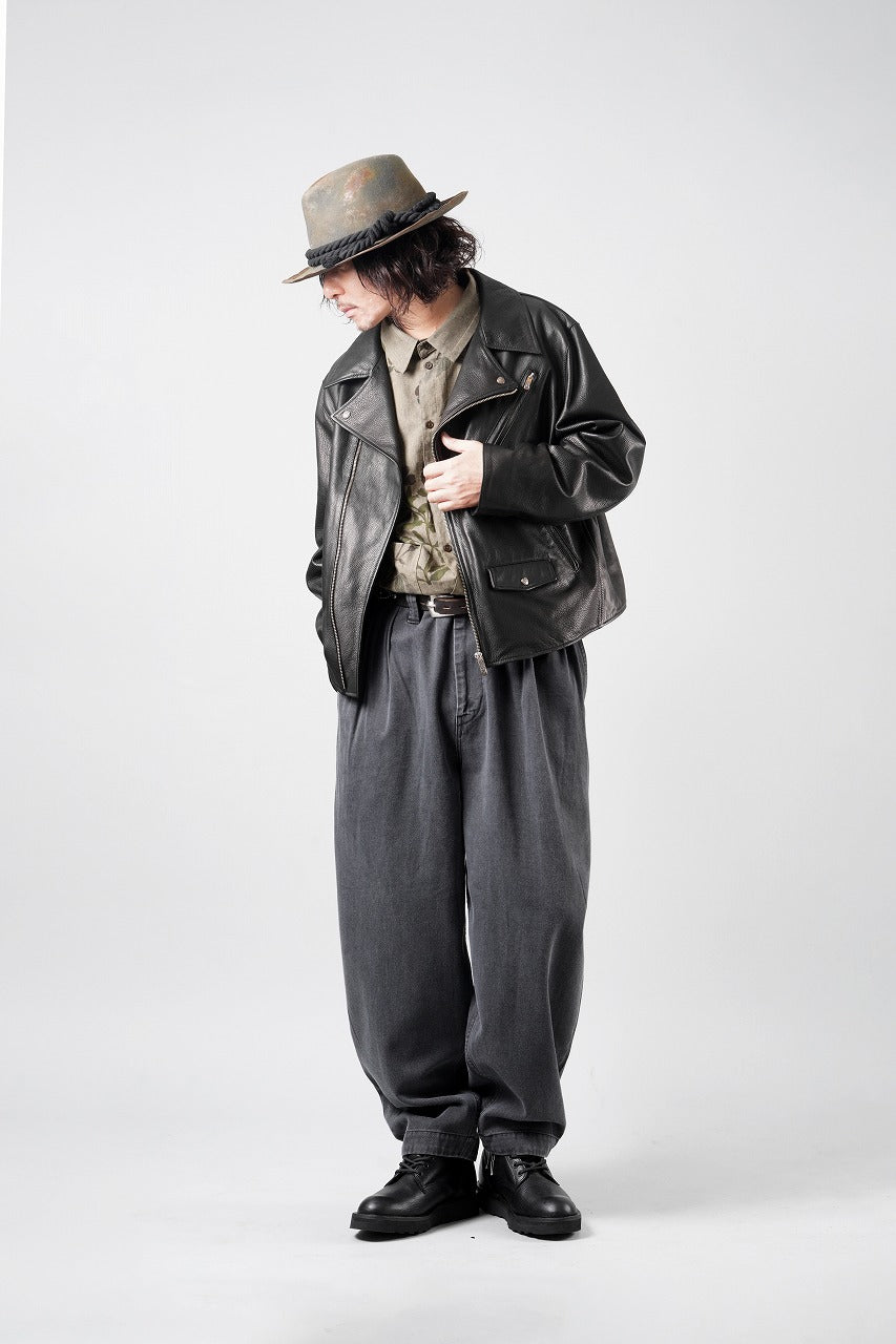画像をギャラリービューアに読み込む, PORTER CLASSIC PC RIDERS JACKET W / LOVE &amp; PEACE SILVER (BLACK)