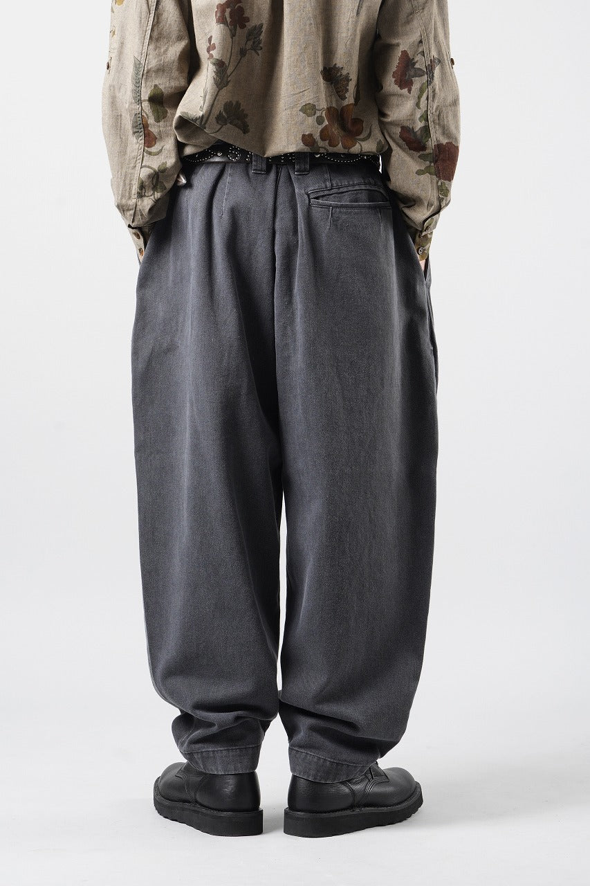画像をギャラリービューアに読み込む, PORTER CLASSIC WHOLESALE EXCLUSIVE BEBOP PANTS / CLASSIC DENIM (GRAY)