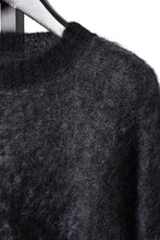 画像をギャラリービューアに読み込む, ISABEL BENENATO Mohair Crew-Neck Sweater with Abstract Pattern (BLACK)