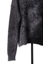 画像をギャラリービューアに読み込む, ISABEL BENENATO Mohair Crew-Neck Sweater with Abstract Pattern (BLACK)