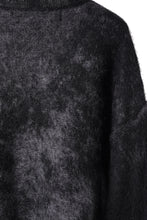 画像をギャラリービューアに読み込む, ISABEL BENENATO Mohair Crew-Neck Sweater with Abstract Pattern (BLACK)