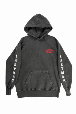 LASTMAN PRINTED HOODIE -SOCIETY- (BLACK)