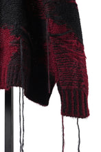 画像をギャラリービューアに読み込む, ISABEL BENENATO Mohair Crew-Neck Sweater with Loose Threads (BLACK/RED)