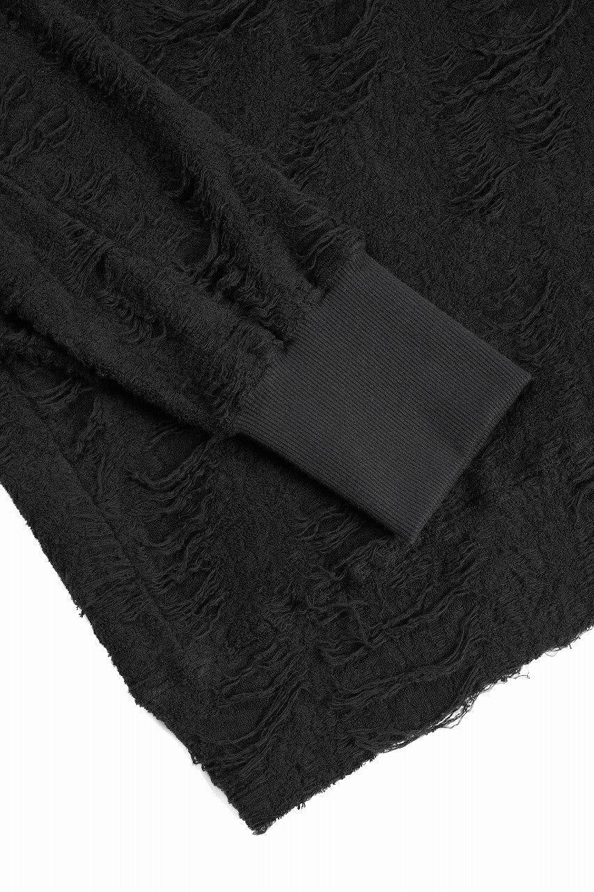 Load image into Gallery viewer, A.F ARTEFACT DOLMAN TOPS / DAMAGE PILE &amp; PLATING KNIT JERSEY (BLACK)