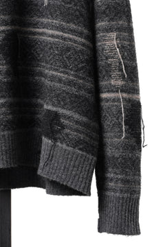 画像をギャラリービューアに読み込む, ISABEL BENENATO High-Neck Jacquard Sweater in Yak  (GRAPHITE)