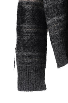 画像をギャラリービューアに読み込む, ISABEL BENENATO High-Neck Jacquard Sweater in Yak  (GRAPHITE)