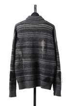 画像をギャラリービューアに読み込む, ISABEL BENENATO High-Neck Jacquard Sweater in Yak  (GRAPHITE)