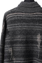 画像をギャラリービューアに読み込む, ISABEL BENENATO High-Neck Jacquard Sweater in Yak  (GRAPHITE)