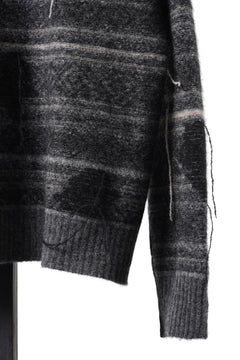 画像をギャラリービューアに読み込む, ISABEL BENENATO High-Neck Jacquard Sweater in Yak  (GRAPHITE)