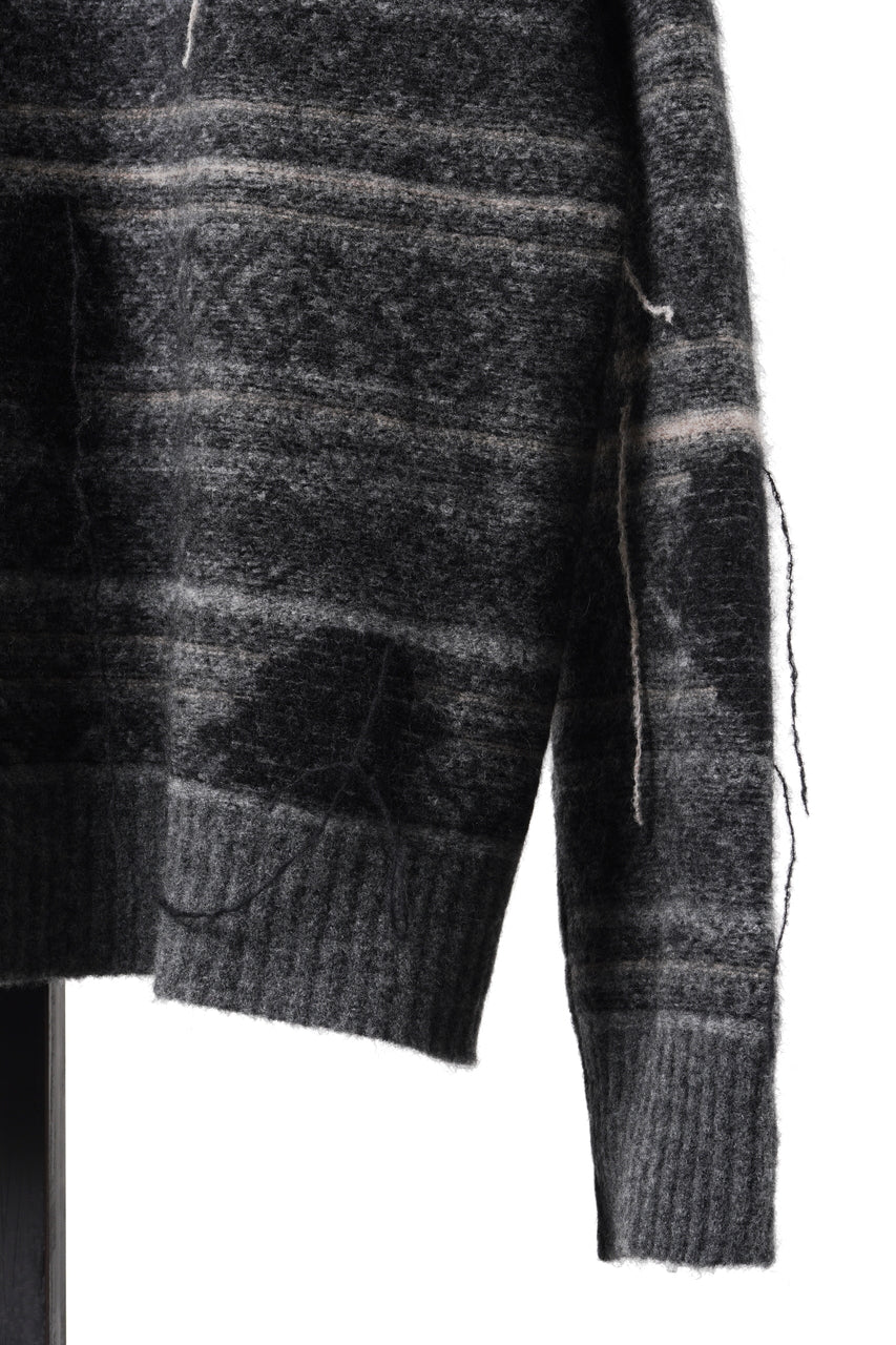 画像をギャラリービューアに読み込む, ISABEL BENENATO High-Neck Jacquard Sweater in Yak  (GRAPHITE)