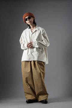 Load image into Gallery viewer, F/CE. RECYCLE OPEN COLLAR SHIRT (IVORY STRIPE)