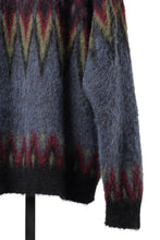 画像をギャラリービューアに読み込む, ISABEL BENENATO Geometric Gauzed Mohair Cardigan (PETROLEUM)
