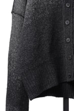 画像をギャラリービューアに読み込む, ISABEL BENENATO Yak Cardigan with Shaded Jacquard in Two Colours (GRAPHITE)