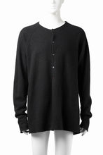 画像をギャラリービューアに読み込む, m.a+ henley raglan long sleeve medium fit knit tops / NT261D / NWA (BLACK)