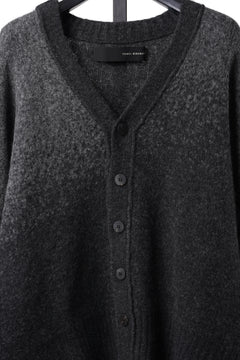 画像をギャラリービューアに読み込む, ISABEL BENENATO Yak Cardigan with Shaded Jacquard in Two Colours (GRAPHITE)