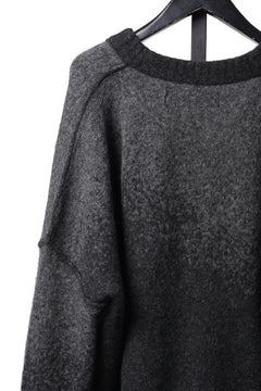 画像をギャラリービューアに読み込む, ISABEL BENENATO Yak Cardigan with Shaded Jacquard in Two Colours (GRAPHITE)