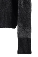画像をギャラリービューアに読み込む, ISABEL BENENATO Yak Cardigan with Shaded Jacquard in Two Colours (GRAPHITE)