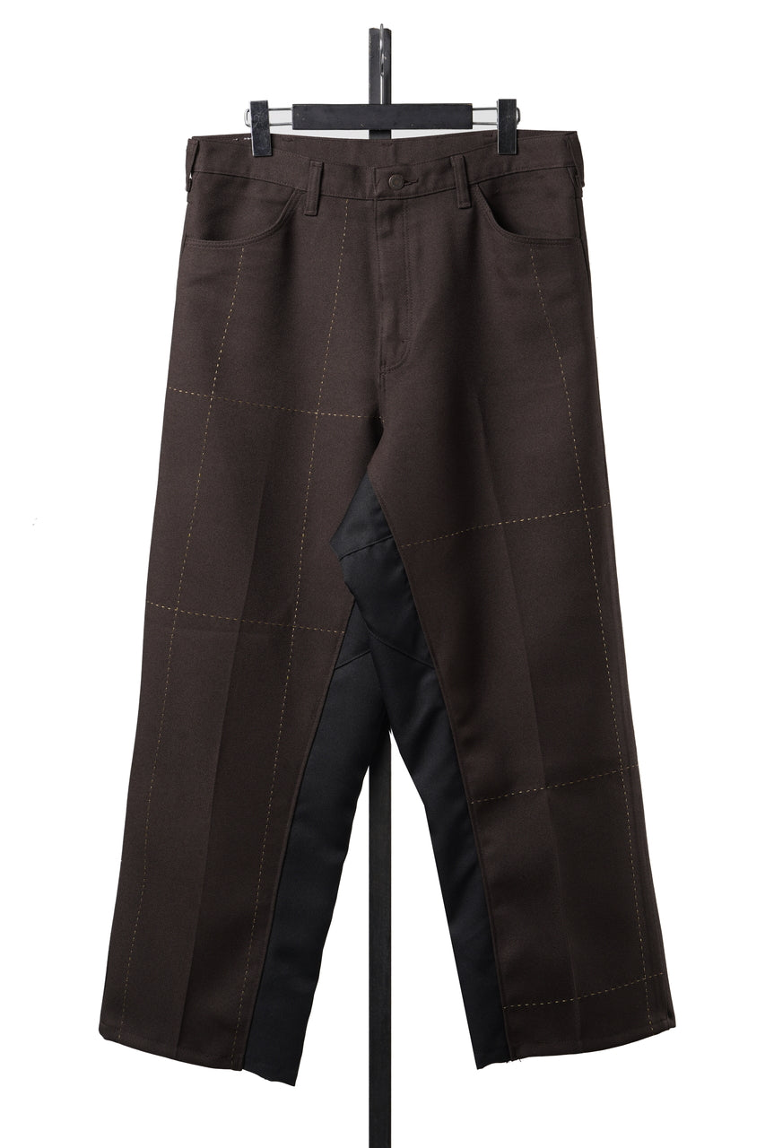 画像をギャラリービューアに読み込む, CHANGES REMAKE CUSTOM STITCH TROUSERS (BROWN)