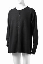 画像をギャラリービューアに読み込む, m.a+ henley raglan long sleeve medium fit knit tops / NT261D / NWA (BLACK)